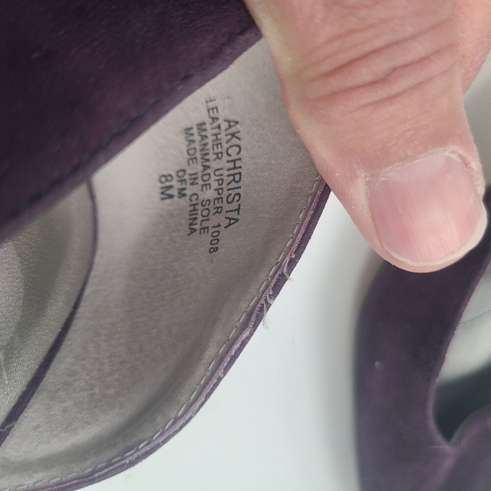 Anne Klein Christa Womens Dark Purple Suede Stiletto Pumps US Sz 8M - Picture 8 of 9